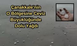 Çanakkale'nin  o bölgesine ceviz büyüklüğünde dolu yağdı (VİDEO)