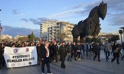 Çanakkale’de Atatürk’ü anma yürüyüşü yapıldı