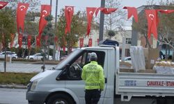 Çanakkale'de trafik ekiplerinden sıkı denetim