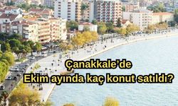 Çanakkale'de Ekim ayında kaç konut satıldı?