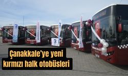 Çanakkale’ye yeni kırmızı halk otobüsleri (VİDEO)