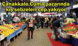 Çanakkale Cuma pazarında kış sebzeleri cep yakıyor