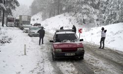 Kazdağları'nda araç trafiği durumu