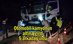 Otomobil kamyonun altına girdi 5 arkadaş öldü (VİDEO)