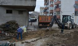 Lapseki’de altyapı onarımları sürüyor