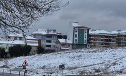 Komşu ilde kar yağışı şehri beyaza bürüdü (VİDEO)