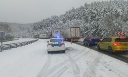 Korudağ mevkisinde trafik kontrollü olarak sağlanıyor