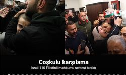 Filistinli mahkumlara coşkulu karşılama