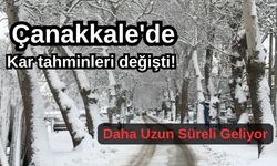 Çanakkale'de kar tahminleri değişti! Daha uzun süreli geliyor