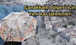 Çanakkale bölgesi için yeni kar tahminleri