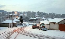 Çanakkale’nin köyünde kar bereketi