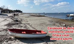 Çanakkale’de deniz, metrelerce çekildi! Ortaya çıkan manzara şaşırttı (VİDEO)