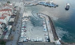 Çanakkale Boğazındaki müsilaj havadan görüntülendi (FOTO GALERİ)