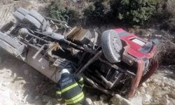 Şarampole devrilen arazözün sürücüsü öldü