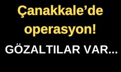 Çanakkale'de operasyon, gözaltılar var...