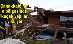 Çanakkale’nin o bölgesinde kaçak yapılar yıkılıyor (VİDEO)