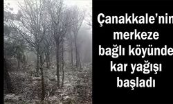 Çanakkale merkeze bağlı köyde kar başladı