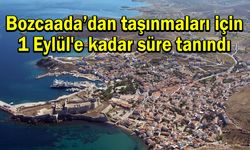 Çanakkale Bozcaada'dan 1 Eylül'e kadar taşınacaklar