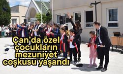 Çan’da özel çocukların mezuniyet coşkusu yaşandı