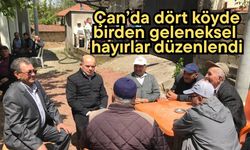 Çan’da dört köyde birden geleneksel hayırlar düzenlendi