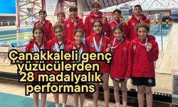 Çanakkaleli genç yüzücülerden 28 madalyalık performans