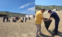 Gökçeada’da deniz dibi ve sahil temizliği