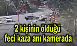 2 kişinin öldüğü feci kaza anı kamerada (Video)
