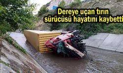 Dereye uçan tırın sürücüsü hayatını kaybetti (Video)