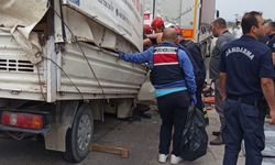 Tıra ok gibi saplandı (Video)