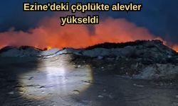 Ezine'deki çöplükte alevler yükseldi