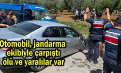 Otomobil, jandarma ekibiyle çarpıştı ölü ve yaralılar var (Video)