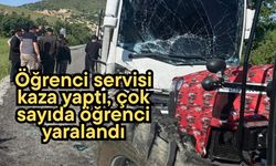 Öğrenci servisi kaza yaptı, çok sayıda öğrenci yaralandı