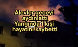Alevler geceyi aydınlattı... Yangında 1 kişi hayatını kaybetti