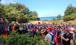 Çanakkale'de ‘Zığındere Harp Yolu Şehitlere Saygı Yürüyüşü' (Video)