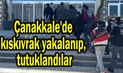 Çanakkale'de kıskıvrak yakalanıp, tutuklandılar (Video)