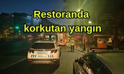 Restoranda korkutan yangın (Video)