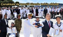 Çanakkale’de temsili törenle terhis oldular