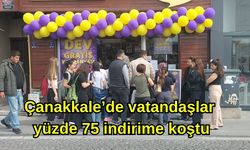 Çanakkale’de vatandaşlar yüzde 75 indirime koştu