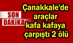 Çanakkale'de iki araç kafa kafaya çarpıştı: 2 ölü