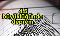 4.5 büyüklüğünde deprem oldu