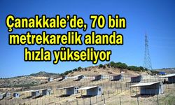 Çanakkale’de 70 bin metrekarelik alanda hızla yükseliyor