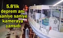 5.8'lik deprem anı kameraya yansıdı (Video)