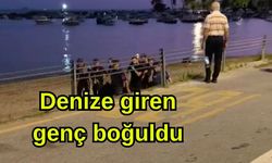 Denize giren genç boğuldu (Video)