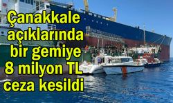 Çanakkale açıklarındaki gemiye 8 milyon TL ceza kesildi (Video)