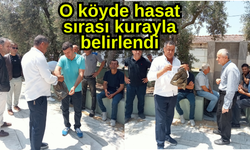 O köyde hasat sırası kurayla belirlendi