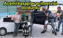Acemi kasaplar acil servisi doldurdu