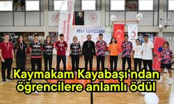 Kaymakam Kayabaşı'ndan öğrencilere anlamlı ödül