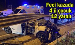 Feci kazada 4’ü çocuk 12 yaralı (Video)