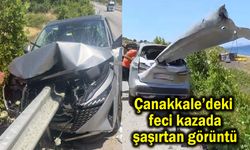 Çanakkale’deki kazada şaşırtan görüntü