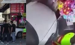 Otomobil kırtasiye dükkanına daldı, anne ve çocuğu kıl payı kurtuldu